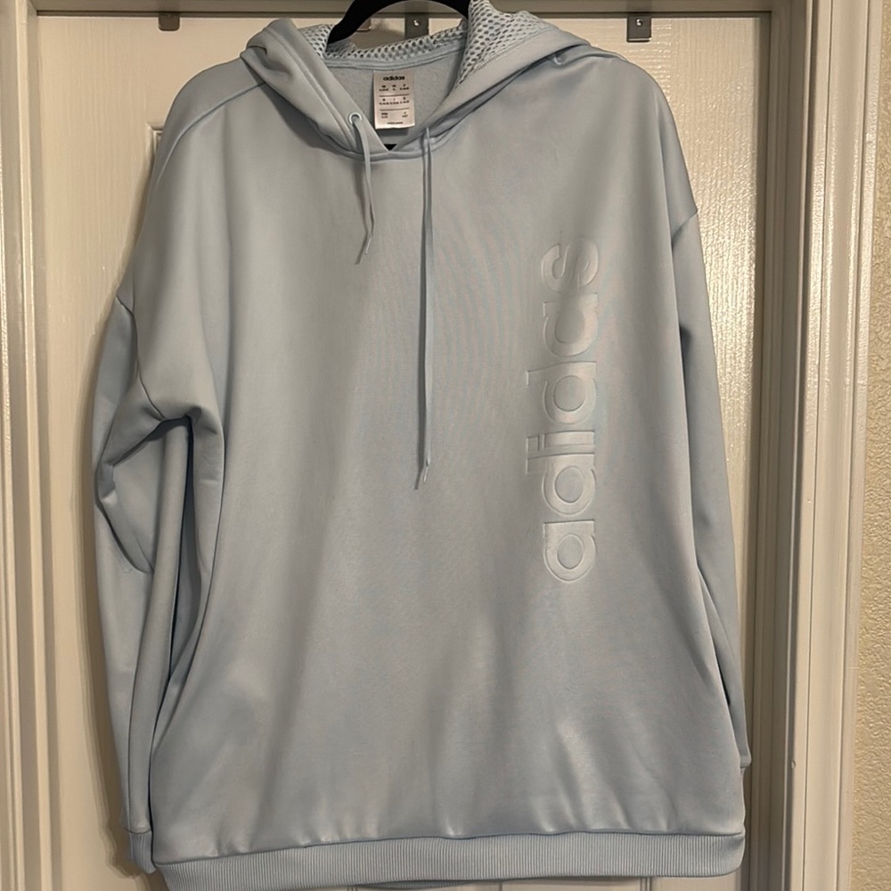 Adidas Blue Sweatshirt with Hood and Zip